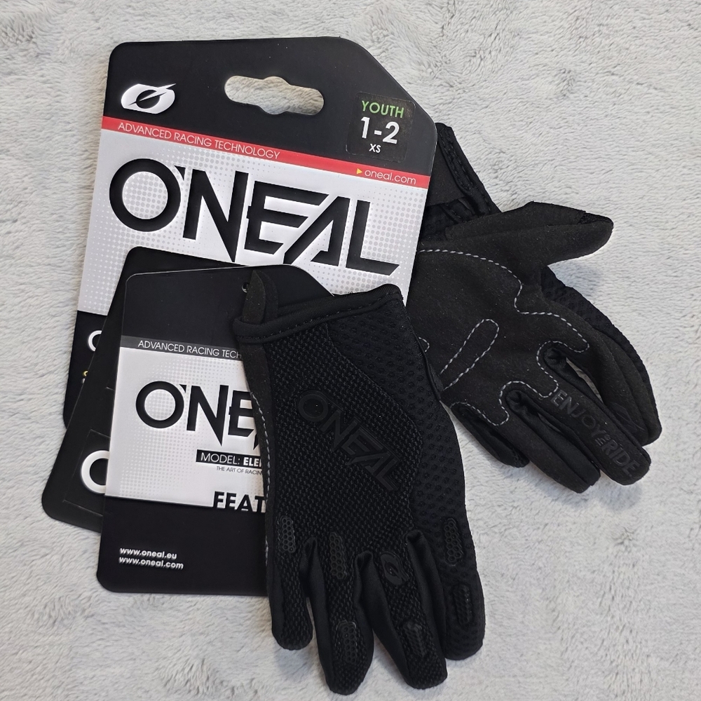 O'Neal Youth Black Racing Gloves